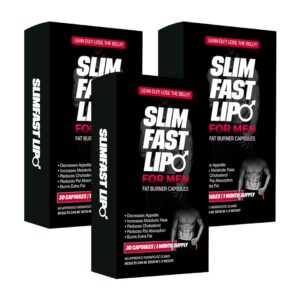 SlimFast Lipo Weight Loss Capsules for Men  - X3 90 Caps - 3 Boxes